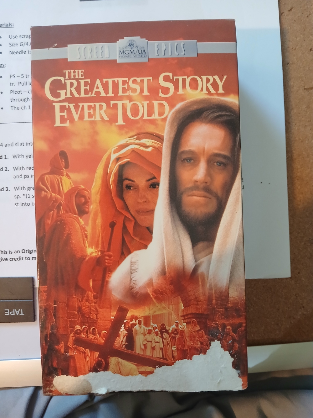 The Greatest Story Ever Told VHS - Warm Orange Tones